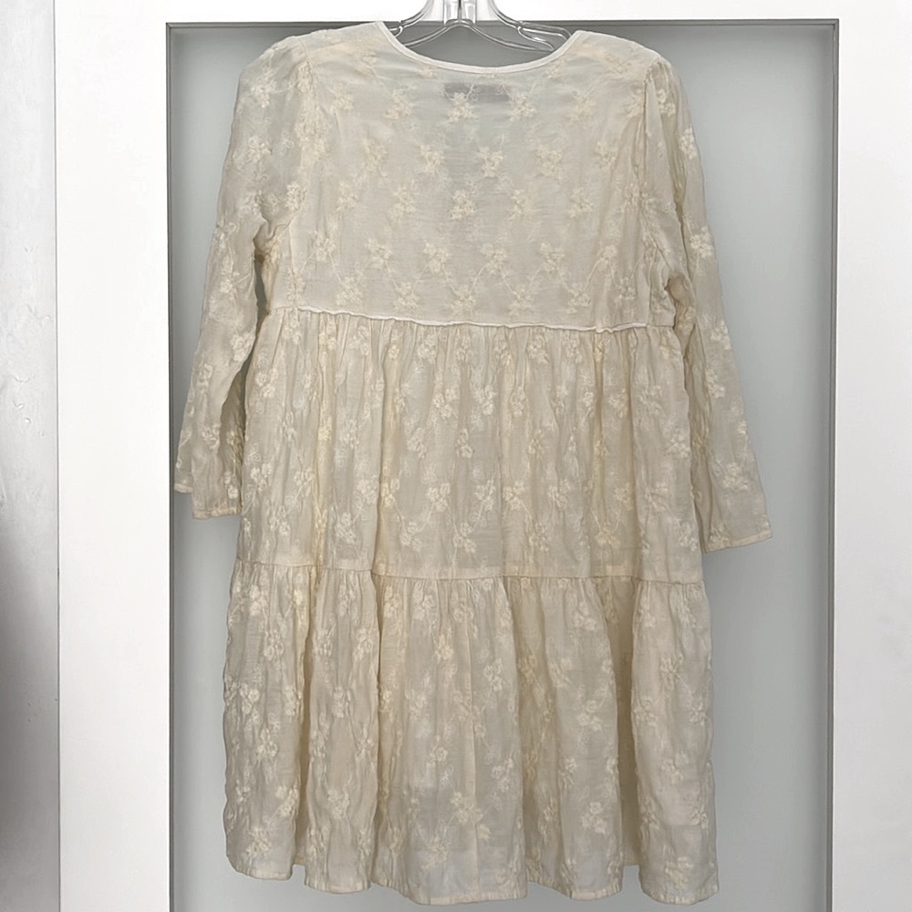Christy Dawn the phoenix dress vintage embroidered cream M/L - Picture 8 of 9